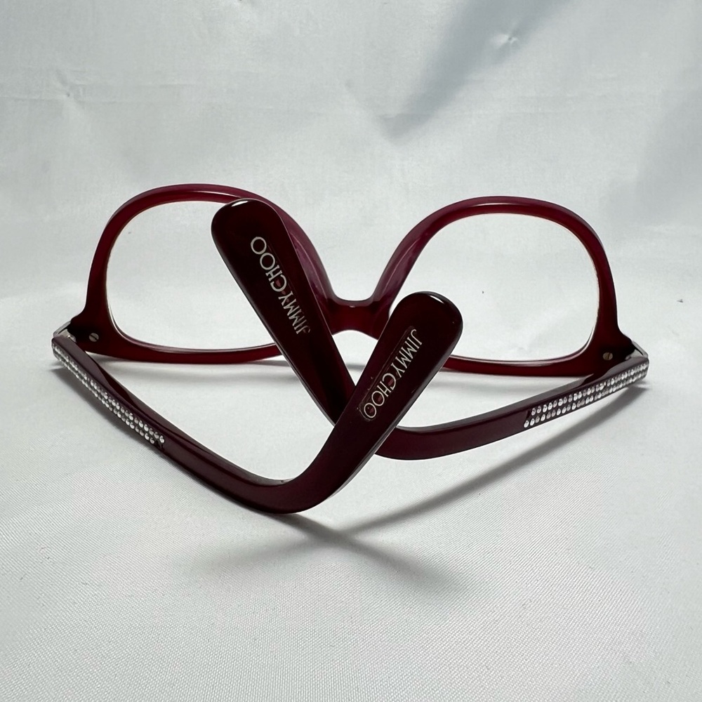 Jimmy Choo Red Square Eyeglasses - Frames Only - Picture 12 of 12